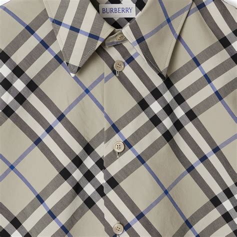 burberry 17717021636|Relaxed Fit Check Cotton Shirt in Husk .